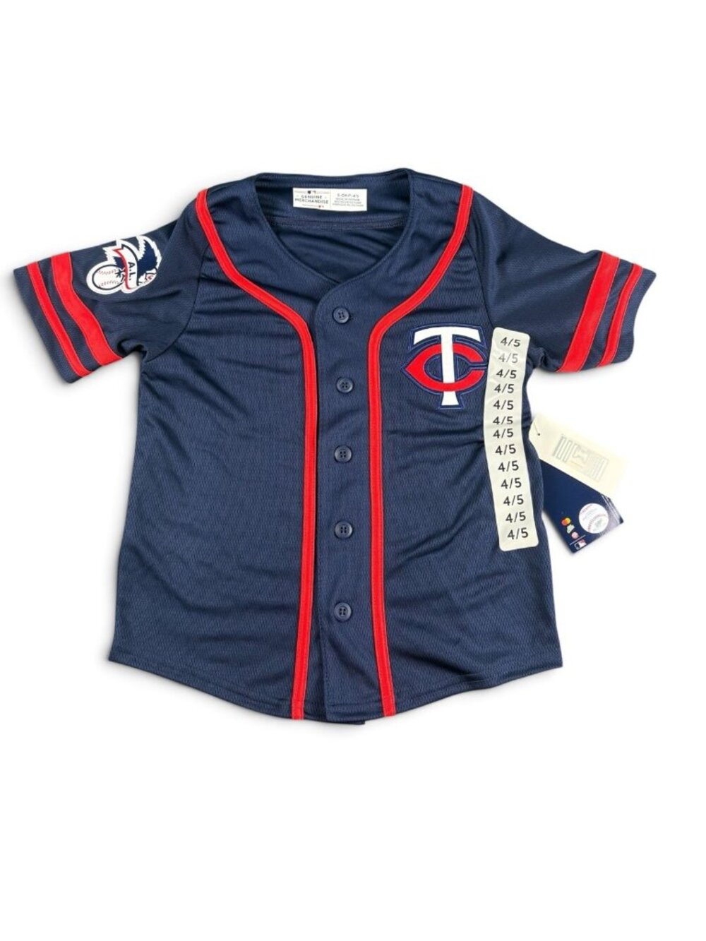 Minnesota Twins MLB Youth Small 4/5 Baseball Jersey Navy NWT